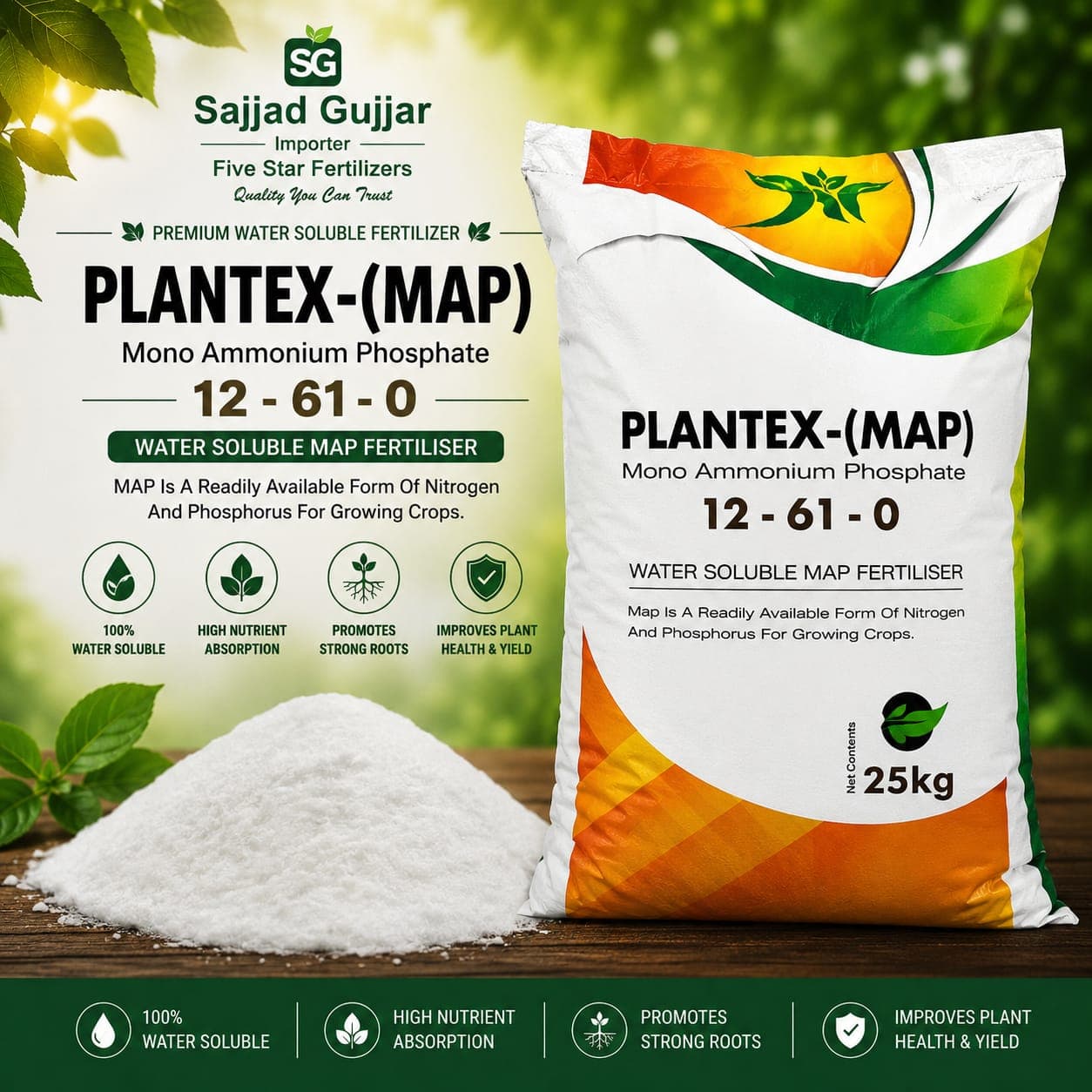 PLANTEX-(MAP) Mono Ammonium Phosphate 12-61-0 - Image 1